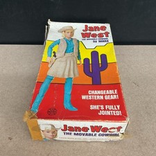 Vintage 1973 Jane West The Movable Cowgirl Marx Toys No. 2067 - Incomplete