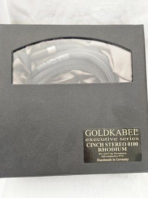 GOLDKABEL executive Series CINCH STEREO 0100 RHODIUM Handmade in Germany