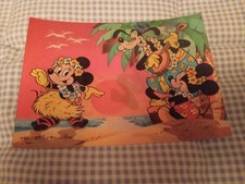 Alte Animate Postkarte WALT DISNEY Minnie, Mickey, Goofy, 1979