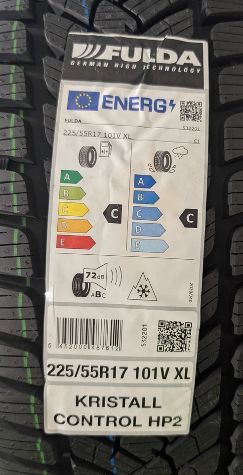 Winterkomplettrad-Satz Opel (e Zafira life 225-55R17 101V Fulda Winterräder 71 - Bild 2 von 4