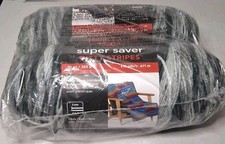Red Heart Super Saver Bitty Stripes Yarn Newsprint 10oz Lot 2 New In Wrapper