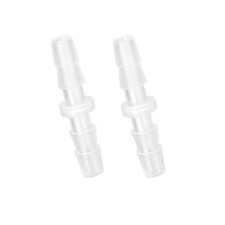 2 Pack Plastic Hose Barb Fitting 3/16 Barbed Splicer Mender Joint Adapter