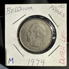 1974 Belgium, Belgique 10 Franc Magnetic Dutch Leg KM 156.1
