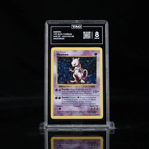 Pokémon TCG Mewtwo 010/102 Base Set (Shadowless) Holo Graded NM/MT
