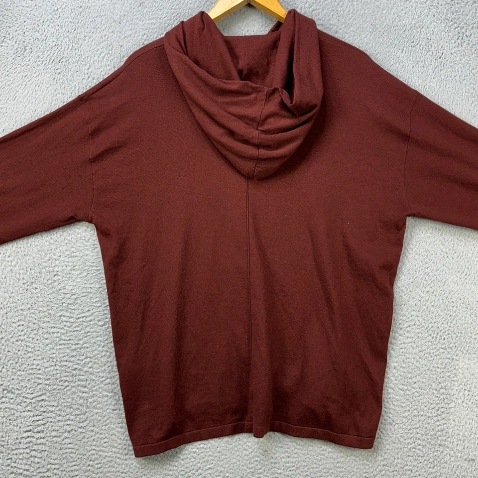 Banana Republic Sudadera con Capucha Para Hombre Mediana Granate Tejida Manga Larga Pullover Foto 2 de 4