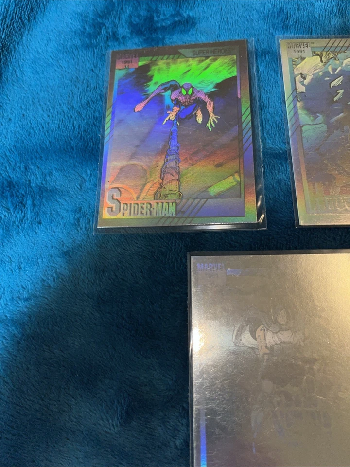 1991 Marvel Comics. Impel Hologram Card Set. All 5. Spider-Man, Hulk, Punisher… - Image 2 of 4