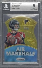MATT RYAN 2015 PANINI PRIZM AIR MARSHALS GOLD DIE CUT PRIZMS /10 BGS 9 POP 1/1