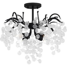 Quoizel MAP1720 Maple 4 Light 22"W Semi-Flush Ceiling Fixture - Black