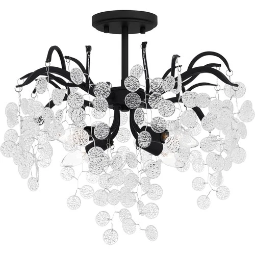 Quoizel MAP1720 Maple 4 Light 22"W Semi-Flush Ceiling Fixture - Black - Picture 1 of 9