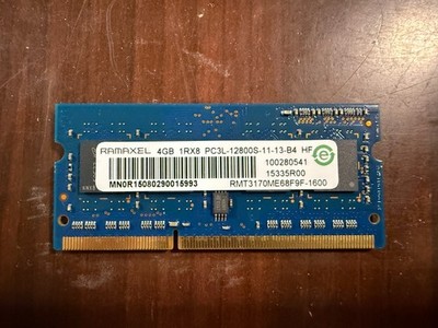 Ramaxel 4GB DDR3L-1600 PC3L-12800S SODIMM RAM Testd to work with Synology DS218+