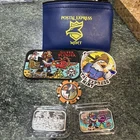 Postal Express Mint 999 Silver Proof Enameled Art 2 Bar Set Silver Plunder