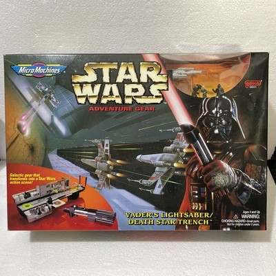 Galoob Mirco Maschine Star Wars Abenteuer Vader Lichtschwert Todessterngraben Neu 