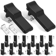 Rubber Latch 12 Pcs Set - Stainless Steel Keeper, Bracket