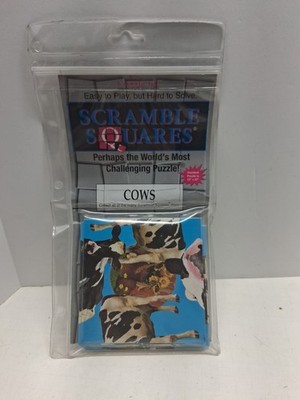 B Dazzle Cows Scramble Squares 9 Piece Puzzle