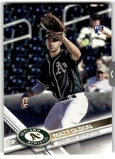 Matt Olson Rookie Card 2017 Topps Chrome Baseball. rookie card picture