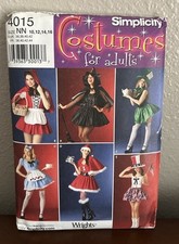 Simplicity Costumes Pattern Red Riding Hood Witch Alice More Misses 10-16 READ