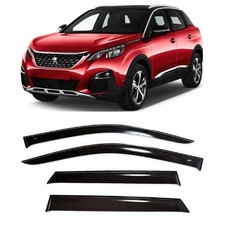 Tape-on Window Visors Sun Rain Guards Fit Peugeot 3008 2017-2022 Wind Deflectors Tape-on Window Visors Sun Rain Guards Fit Peugeot 3008 2017-2022 Wind Deflectors