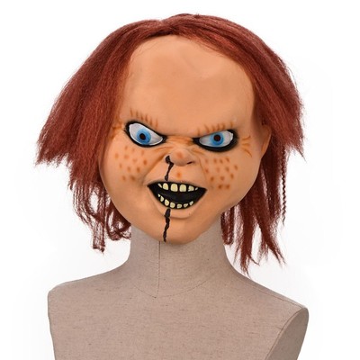 Chucky Vollkopfmaske Aus Latex – Realistische Horror-Maske Mit Haaren Für Halloween & Cosplay