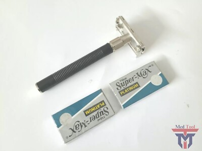 Classic Men s Traditional Double Edge Chrome Shaving Safety Razor +Box 10 Blades