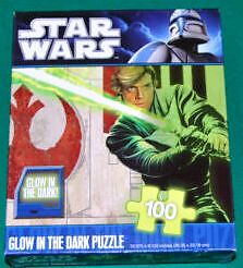 Star Wars Glow in Dark boba fett 100 pc Puzzle 2010 Factory Sealed New - Picture 1 of 2