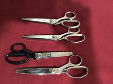 4 Vintage Pinking Shears 2 Gingher Brazil 1 Wiss CB7LH 1 Wiss CC7