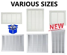 Steel Return Air Stamped Filter Grille White Removable Door Various Size NEW