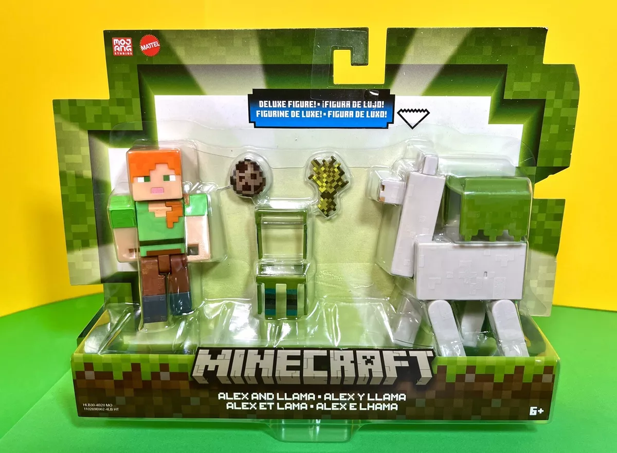 Boneco Minecraft Alex E Llama De Luxo Lançamento 2023