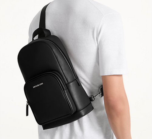 Michael Kors Unisex Cooper Pebbled Leather Commuter Slingpack Backpack - Picture 31 of 40