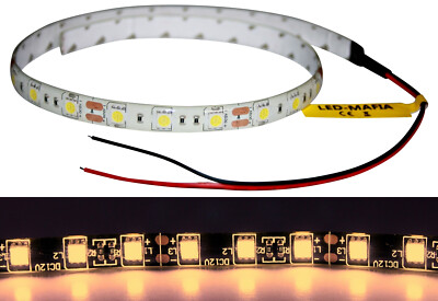 12V Volt LED Strip Wasserdicht Kabel warmweiß M3 Beleuchtung streifen 9,99 /m