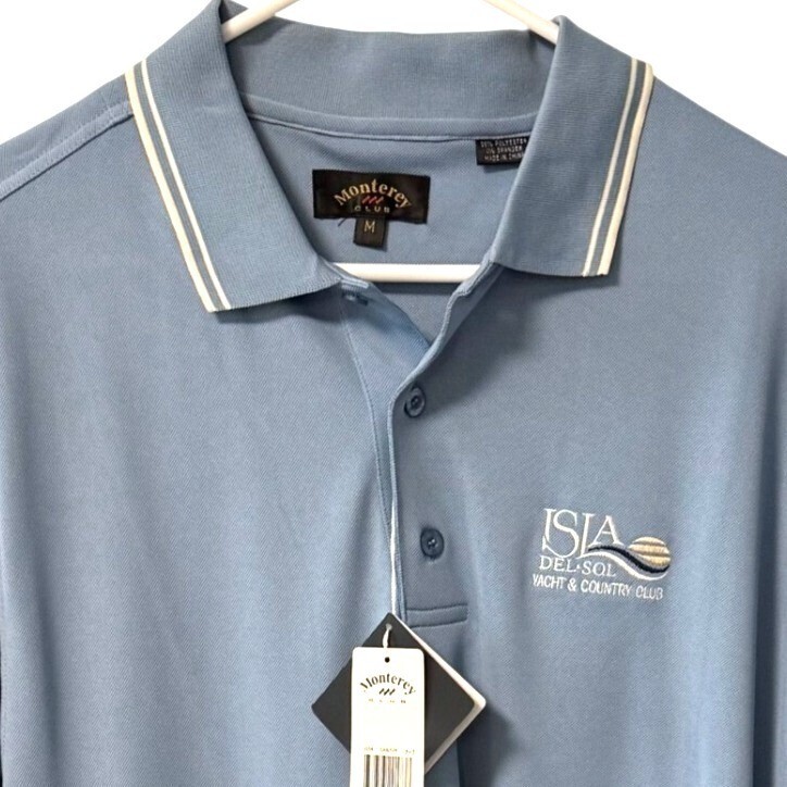 Monterey Club Dry Swing Polo Shirt Mens Size M Blue Pullover Golf Country Club image 3