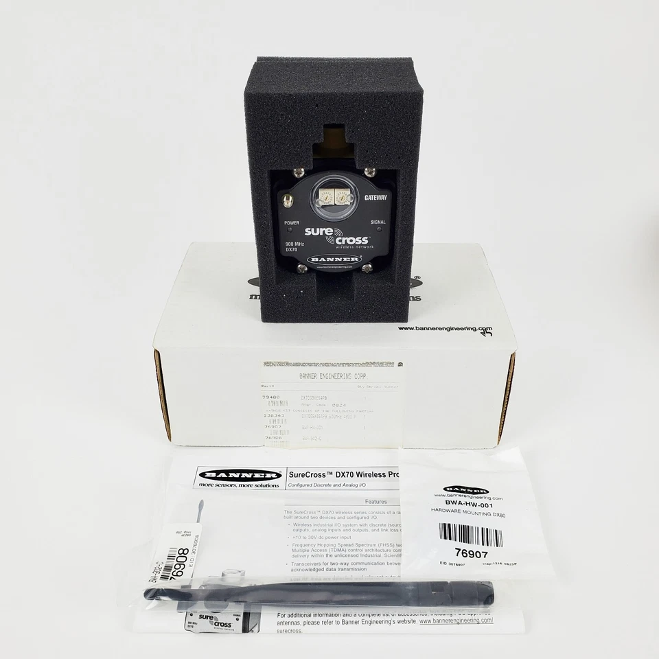 Banner Engineering DX70G9X6S4P8 Sure Cross Wireless Gateway, New! - Image 4 of 4