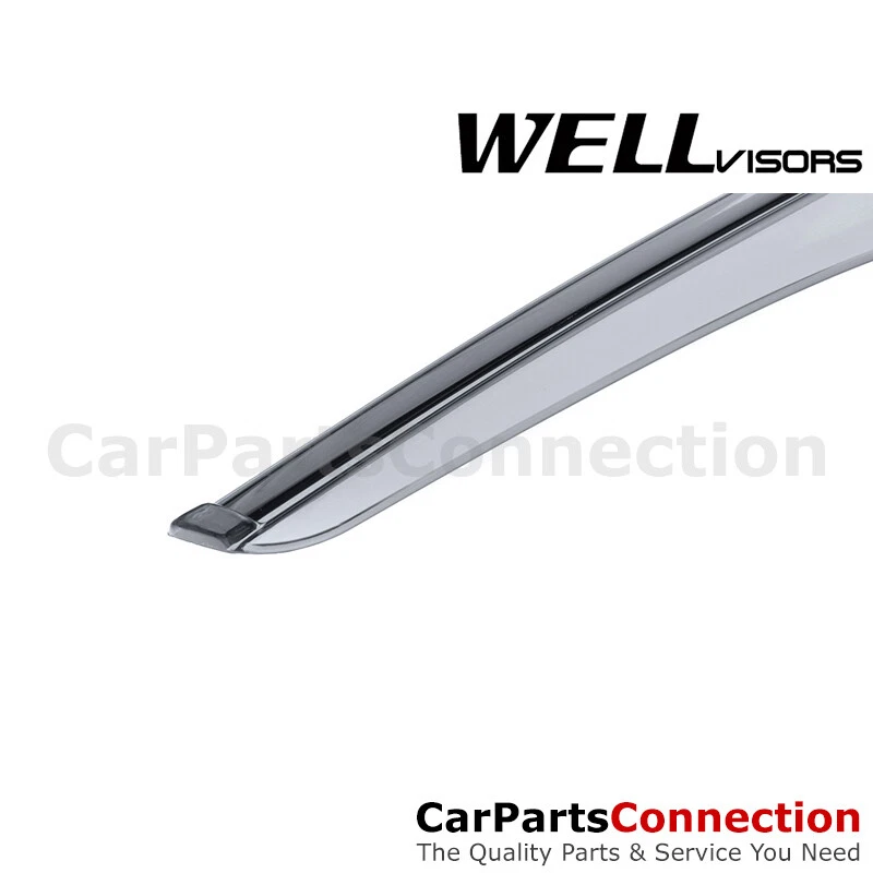 WellVisors Window Visors 2008-2013 Suzuki SX4 Sedan Side Deflectors Black - Image 4 of 4
