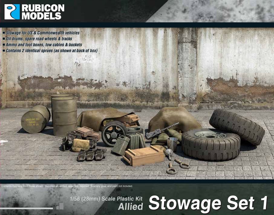 Rubicon Models Allied Stowage Set 1 280033 1:56 Model Kit