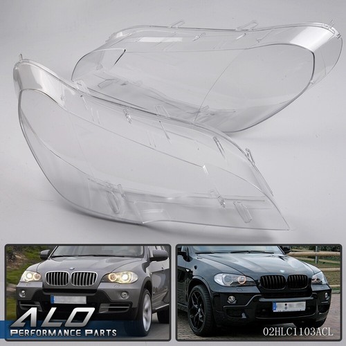 Left & Right Headlight Lampshade Replacement Lens Fit For 20072012 BMW
