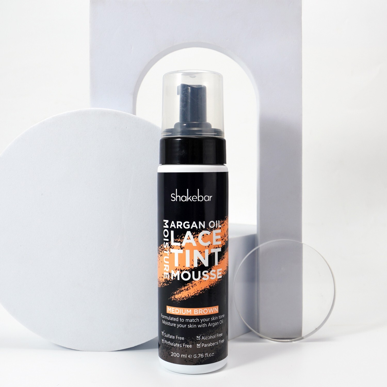 Увлажняющий мусс с аргановым маслом SHAKEBAR-Средне-коричневый, 200 мл