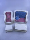 Vintage 1983 Barbie Cottage Dream White Faux Wicker Furniture Set
