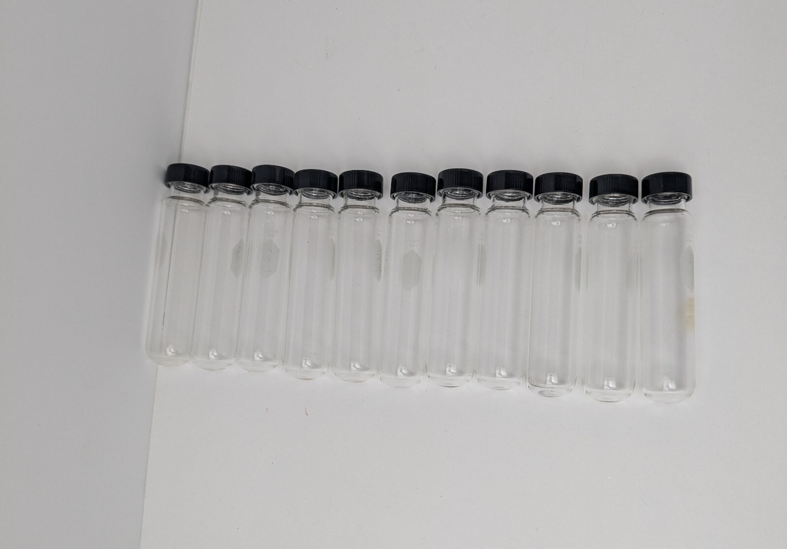 (11) KIMBLE KIMAX Glass 50mL Round Bottom Centrifuge Tube & Screw Cap 45212