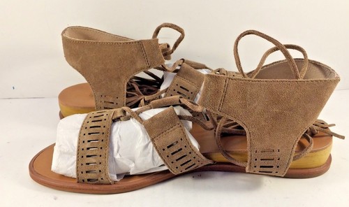 Caslon Brown Suede Gilda Tasseled Gladiator Flat Sandals Womens Size US 8M - Picture 6 of 9