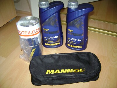 2x1L MANNOL  10W-40 Engine Oil Motor Flush Motor Doctor Tasche