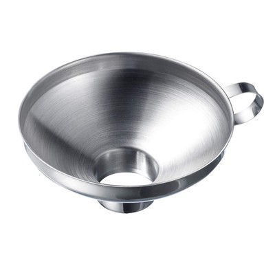 Set De 2 Entonnoirs En Inox Pour Mise En Conserve - Grand (14,8 Cm) Et Petit (10,5 Cm) - Avec Poignée, Accroche-mur - 8