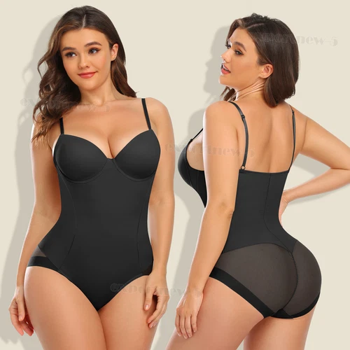 Women's Tummy Control Underwire Bra Bodysuits Body Shaper Leotards Top Jumpsuit - Picture 11 of 23