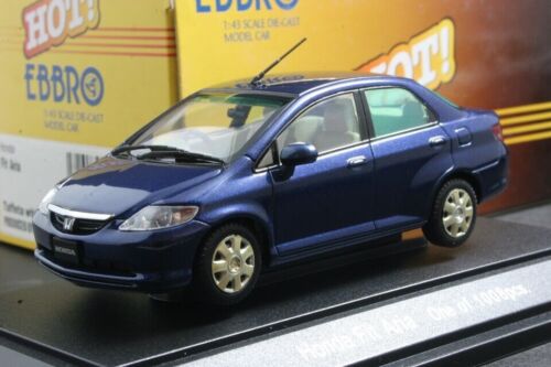 EBBRO 43436 1:43 SCALE 2002 HONDA FIT ARIA DIE CAST MODEL CAR ETERNAL BLUE PEARL - 第 1/2 張圖片