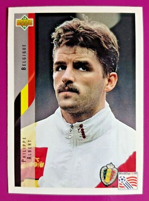 P. ALBERT,BELGIUM-N.83-WORLD CUP USA 94 COLLECTIBLE CARD DELLA UPPER D.E.C.K.