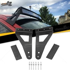 Roof 52 inch Curved LED Light Bar Mounting Brackets Kit For Ford F150 2004-2018