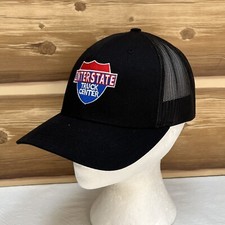 Interstate Truck Center Hat Cap Snap Back Black Trucker Mesh Adjustable Mens