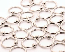 Lot of 25 316L Surgical Stainless Steel CAPTIVE BEAD RINGS wholesale CBR