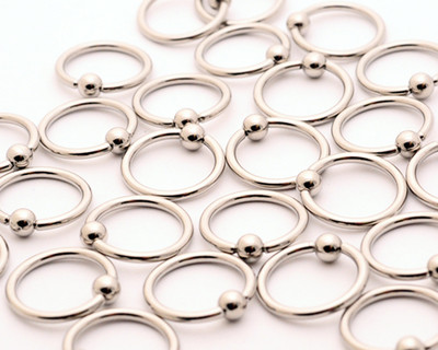 #ad Lot of 25 316L Surgical Stainless Steel CAPTIVE BEAD RINGS wholesale CBR $14.49