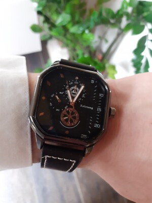 Neu - Stylische Herren Business Uhr - casual, ootd, Schwarz / weiß / ''bronze''