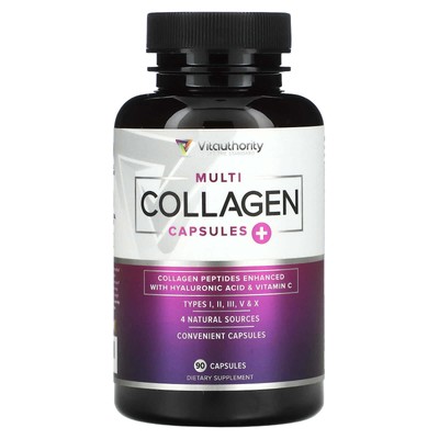 2 X Vitauthority, Multi Collagen Capsules Plus, 90 Capsules