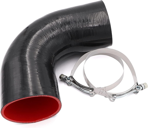 90 Degree 4-Ply Elbow Coupler Silicone Hose 4-Inch(102Mm) with T-Bolt Clamps for - Picture 7 of 12